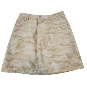 Lelis Skirt, Girls Small, Tan & Brown Desert Camo Print,Twill, Pockets, GUC